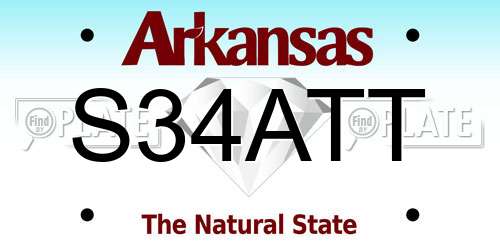 S34ATT Arkansas License Plate