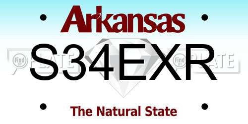 S34EXR Arkansas License Plate