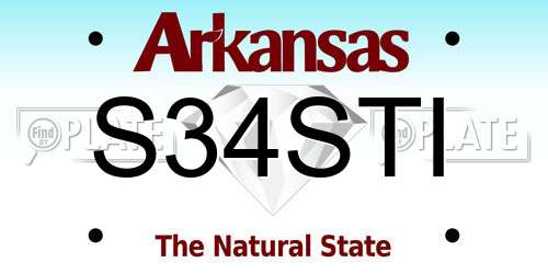 S34STI Arkansas License Plate