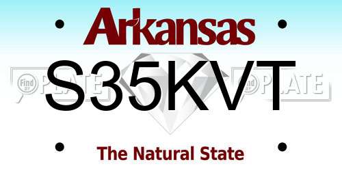 S35KVT Arkansas License Plate