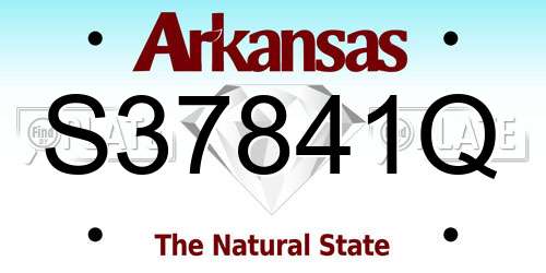 S37841Q Arkansas License Plate