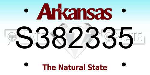 S382335 Arkansas License Plate