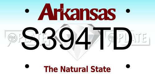 S394TD Arkansas License Plate