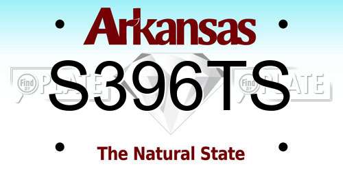 S396TS Arkansas License Plate