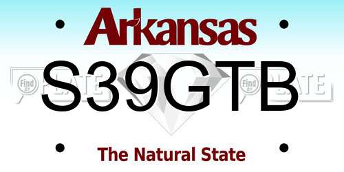 S39GTB Arkansas License Plate