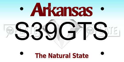 S39GTS Arkansas License Plate