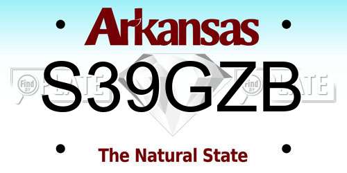 S39GZB Arkansas License Plate