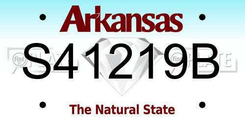 S41219B Arkansas License Plate