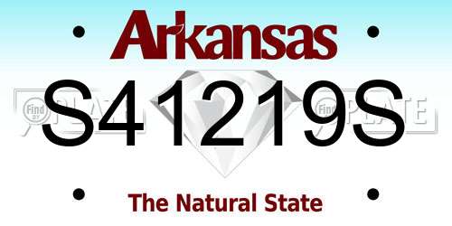 S41219S Arkansas License Plate