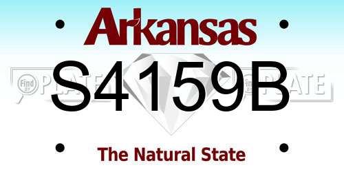 S4159B Arkansas License Plate