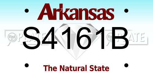 S4161B Arkansas License Plate