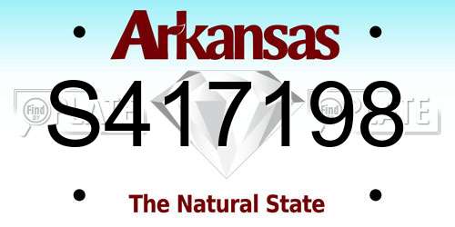 S417198 Arkansas License Plate