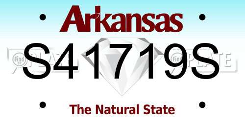 S41719S Arkansas License Plate