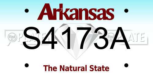 S4173A Arkansas License Plate