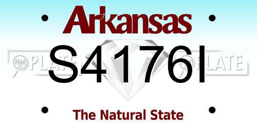 S4176I Arkansas License Plate