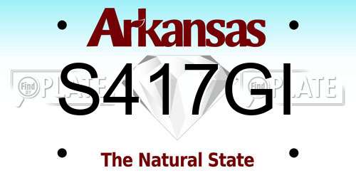 S417GI Arkansas License Plate