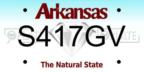 S417GV Arkansas License Plate