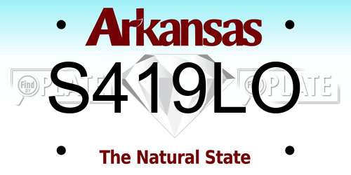 S419LO Arkansas License Plate