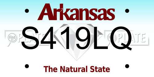 S419LQ Arkansas License Plate