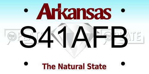 S41AFB Arkansas License Plate