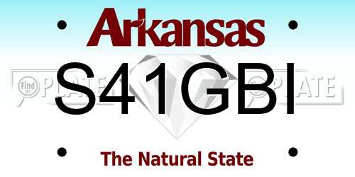 S41GBI Arkansas License Plate