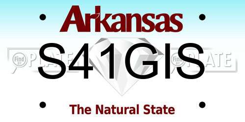 S41GIS Arkansas License Plate