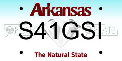 S41GSI Arkansas License Plate