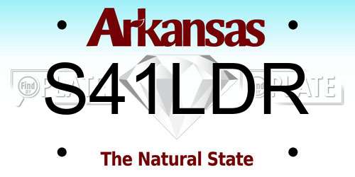 S41LDR Arkansas License Plate