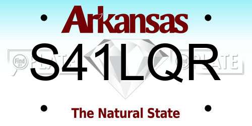 S41LQR Arkansas License Plate