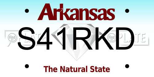S41RKD Arkansas License Plate