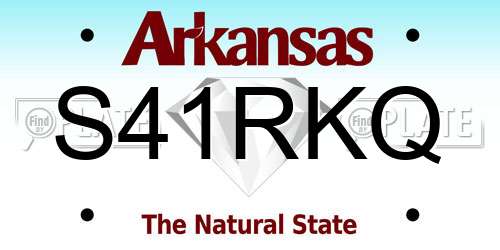 S41RKQ Arkansas License Plate