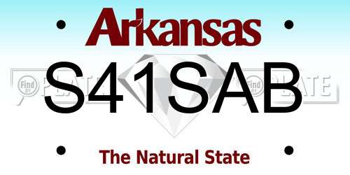 S41SAB Arkansas License Plate