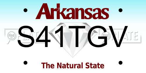 S41TGV Arkansas License Plate