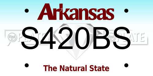 S420BS Arkansas License Plate
