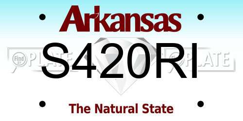 S420RI Arkansas License Plate