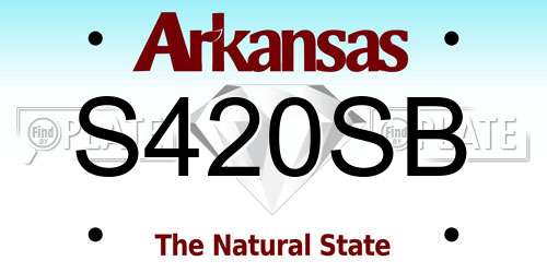 S420SB Arkansas License Plate
