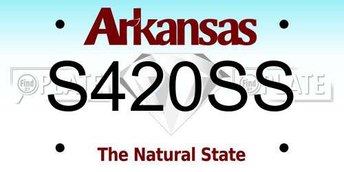 S420SS Arkansas License Plate