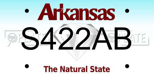 S422AB Arkansas License Plate