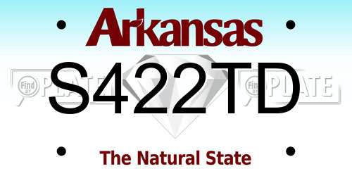 S422TD Arkansas License Plate
