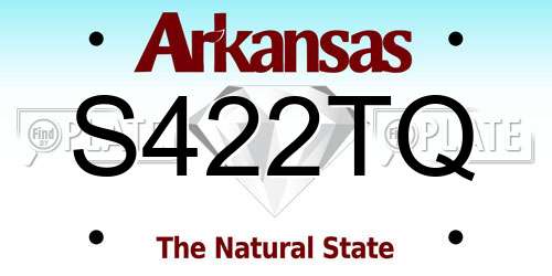 S422TQ Arkansas License Plate