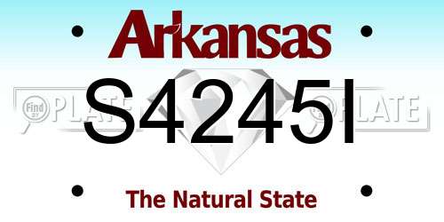 S4245I Arkansas License Plate