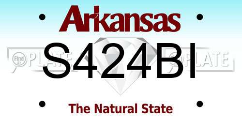 S424BI Arkansas License Plate
