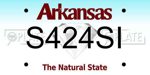 S424SI Arkansas License Plate