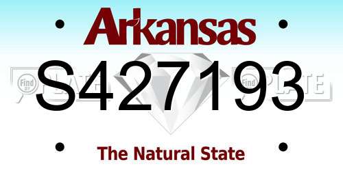 S427193 Arkansas License Plate