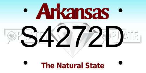 S4272D Arkansas License Plate