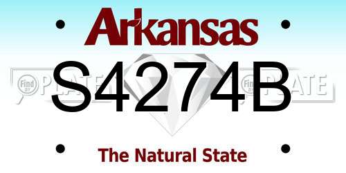 S4274B Arkansas License Plate