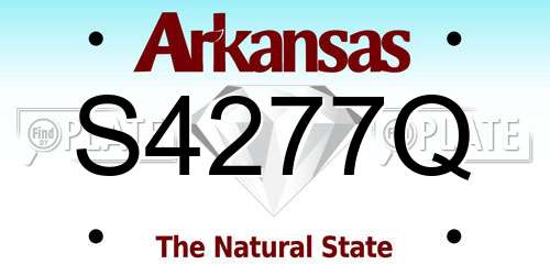 S4277Q Arkansas License Plate