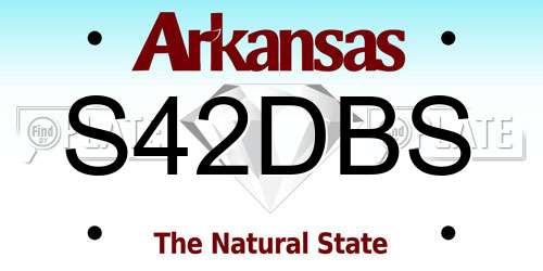S42DBS Arkansas License Plate