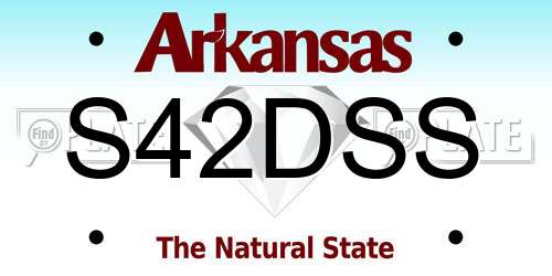 S42DSS Arkansas License Plate