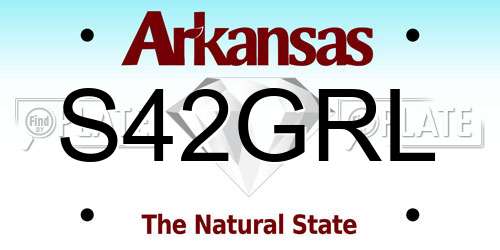 S42GRL Arkansas License Plate